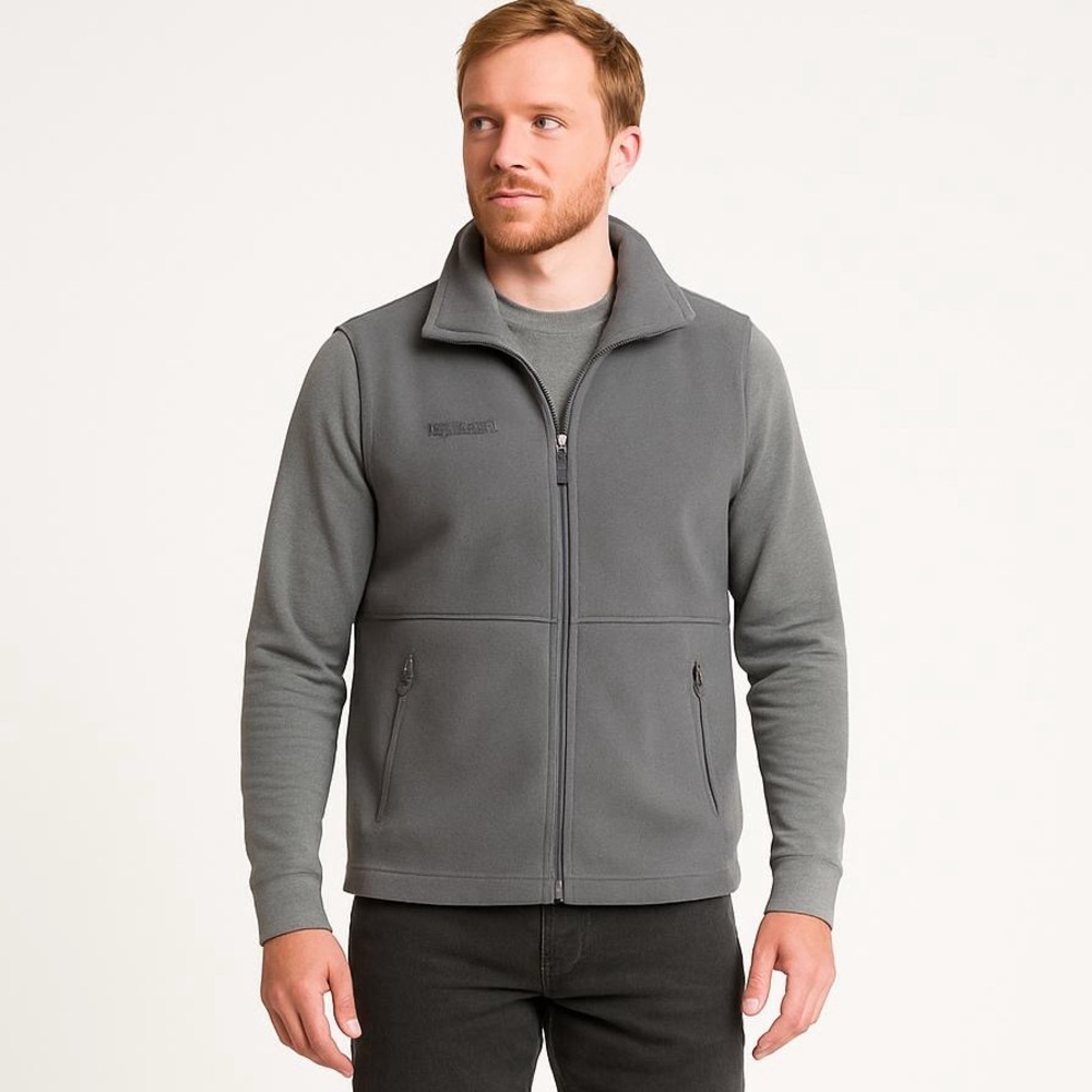 Columbia Fleece Vest Men's Gray Full Zipper Size Medium